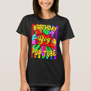 誕生日ボーイポップ・アートのチューブテーマ誕生日 Tシャツ