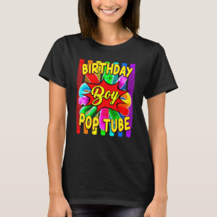 誕生日ボーイポップ・アートのチューブテーマ誕生日 Tシャツ