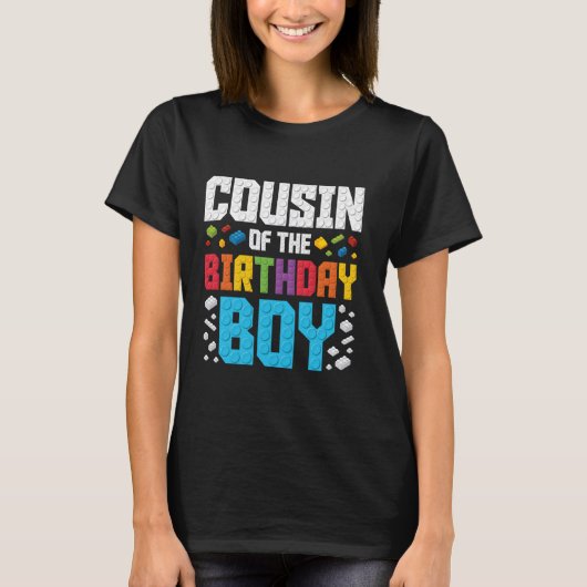 誕生日ボーイマスタービルダー建物のいとこ Tシャツ (正面)