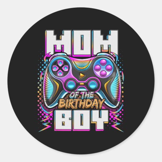 誕生日ボーイマッチングビデオゲーム誕生日P ラウンドシール (正面)