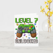 誕生日ボーイレベル7ロック解除7誕生日ゲームPi カード (黄色い花)