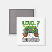 誕生日ボーイレベル7ロック解除7誕生日ゲームPi マグネット (正面/裏面)