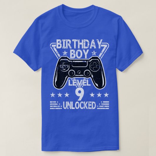 誕生日ボーイレベル9アンロック第9誕生日ビデオG Tシャツ (デザイン正面)