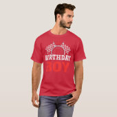 誕生日ボーイレースレースドライバー誕生日クルー Tシャツ (正面フル)