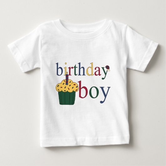 誕生日ボーイ乳児ショートスリーブ ベビーTシャツ (正面)