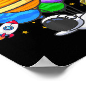 誕生日ボーイ宇宙飛行士宇宙テーマ誕生日パーティー ポスター (角)