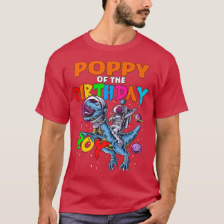 誕生日ボーイ宇宙飛行士Diに乗ってRawr Poppy Tシャツ