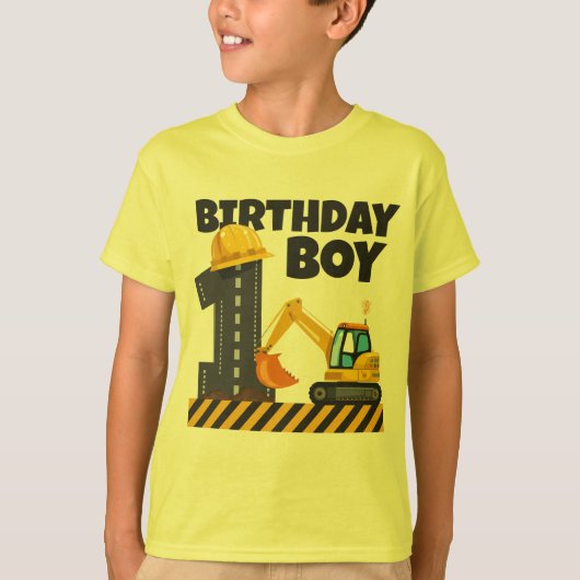 誕生日ボーイ建築クルーティー Tシャツ (正面)