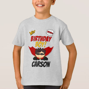 誕生日ボーイ漫画ブックスーパーヒーロー Tシャツ