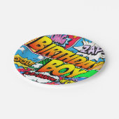 誕生日ボーイ漫画ブックパーティー ペーパープレート (アングル)