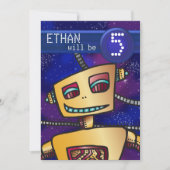 誕生日ボーイ漫画ブックヒーロー宇宙サイエンスフィクションInv 招待状 (正面)