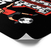 誕生日ボーイ10サッカーダブ10thバースデーパーティーHoge ポスター (角)