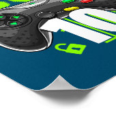 誕生日ボーイ10ビデオゲーム制御ゲーマー10th ポスター (角)