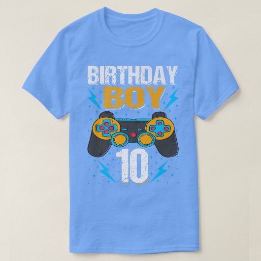 誕生日ボーイ10ビデオゲーム制御ゲーマー10th B Tシャツ (デザイン正面)