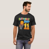 誕生日ボーイ11歳11歳のバスケットボール誕生日 Tシャツ (正面フル)