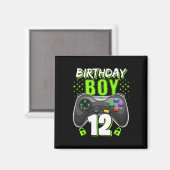 誕生日ボーイ12ビデオゲーム制御ゲーマー12th B マグネット (正面/裏面)