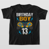 誕生日ボーイ13ビデオゲーム制御ゲーマー13th B Tシャツ (レイダウン)