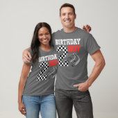 誕生日ボーイ2ndバースデーレース旗2日レース tシャツ (ユニセックス)