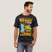 誕生日ボーイ3建築3rd誕生日ショベル tシャツ (正面フル)
