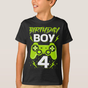 誕生日ボーイ4ビデオゲームコントローラゲーマー4th Bir Tシャツ