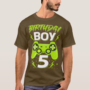 誕生日ボーイ5ビデオゲームコントローラゲーマー5th Bir Tシャツ