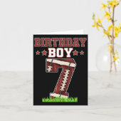 誕生日ボーイ7サッカー恋人ボール7歳Bda カード (黄色い花)