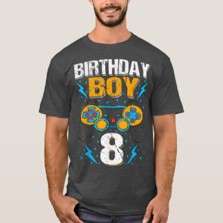 誕生日ボーイ8ビデオゲームコントローラゲーマー8th Bir Tシャツ