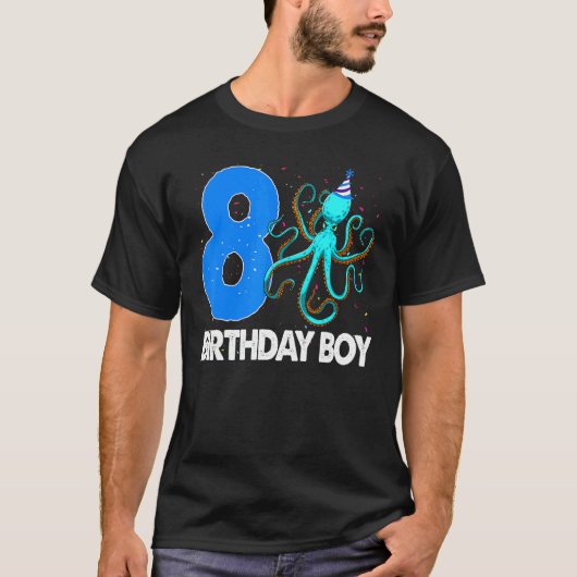 誕生日ボーイ8Sタコラブ Tシャツ (正面)