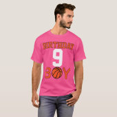 誕生日ボーイ9おもしろいバスケットボール9th 9歳Ki Tシャツ (正面フル)