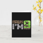 誕生日ボーイ9thブラッシュim 9歳ゲーマーピクセルN カード (黄色い花)