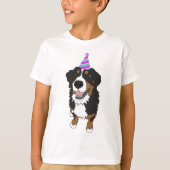 誕生日ボーイ/ガールベルネーズマウンテンドッグTシャツ Tシャツ (正面)