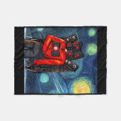 誕生日ボーイ スピーカー マン ビデオ ゲーム コントローラー ゲーム フリースブランケット (正面(横))