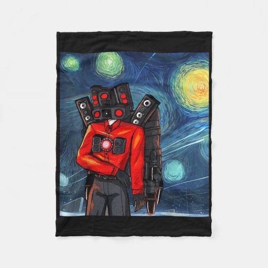 誕生日ボーイ スピーカー マン ビデオ ゲーム コントローラー ゲーム フリースブランケット (正面)