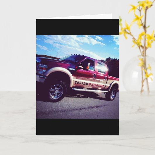 誕生日ボーイ・トラック カード (黄色い花)