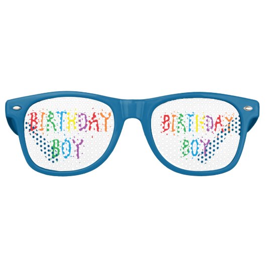"誕生日ボーイ"パーティーシェード レトロサングラス (正面)