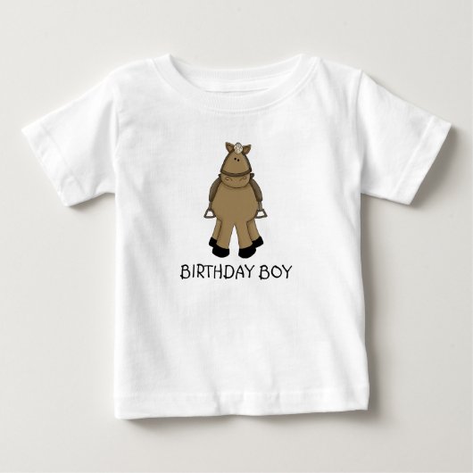 誕生日ボーイ – ポニー ベビーTシャツ (正面)
