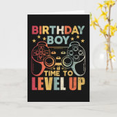誕生日ボーイ レベルアップ！ ビデオゲーム カード (黄色い花)