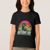 誕生日ボーイTレックスレトロサンセットクールヴィンテージトリB トライブレンドＴシャツ (正面)