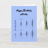 誕生日ボートのパーソナライズ可能なスポーツ カード (正面)
