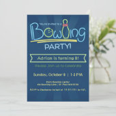 誕生日ボーリングパーティー 招待状 (スタンド正面)