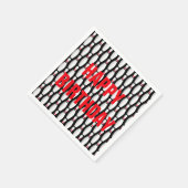 誕生日ボーリングピン黒 スタンダードカクテルナプキン (角)