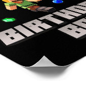 誕生日ボールの兄 ビデオゲーマー ピクセル ナンブ ポスター (角)