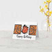 誕生日ボール付きバスケットボール選手カード カード (黄色い花)