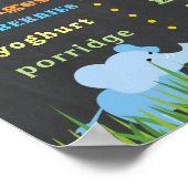 誕生日ポスターベビージャングルテーマワンパーティー標識 ポスター (角)