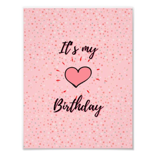 誕生日ポスター子供へ フォトプリント            (正面)