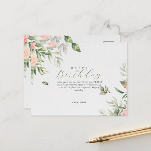 誕生日ポストカード シーズンポストカード (正面/裏面インサイチュ)