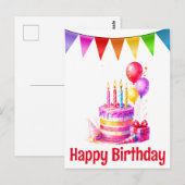 誕生日ポストカード ポストカード (正面/裏面)