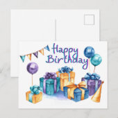 誕生日ポストカード ポストカード (正面/裏面)