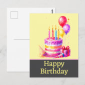 誕生日ポストカード ポストカード (正面/裏面)