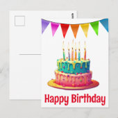 誕生日ポストカード ポストカード (正面/裏面)